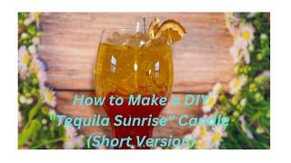 How to make a DIY Tequila Sunrise candle at home sort #shorts