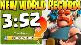 NEW World Record?! I Beat Clan Games in Under 4 Minutes! (Clash of Clans)