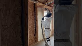 Have you ever seen open cell foam? #construction #insulation #work #bluecollar #fyp #popular