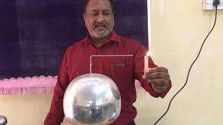 Physics Videos: Action of points, electric wind, corona discharge using Van de Graaf generator