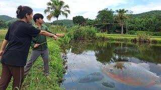 happy day of girl fishing with boy, Hoàng Văn Hành