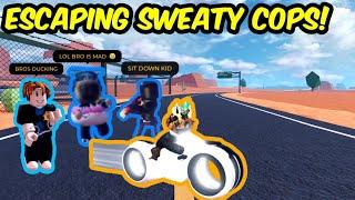 ESCAPING SWEATY TRYHARD COPS in Roblox Jailbreak!