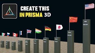 How to Create World Data Videos / Animate World Statistics By Countries / Easy Tutorial in Prisma 3D