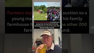Farmers Stand in Silence at Auction So A Young Man Can Buy Back His Family Farmhouse.