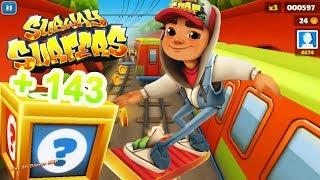 SUBWAY SURFERS: TRAIN JUMPING + BONUS:  143 MYSTERY BOXES OPENING - UNBOXING