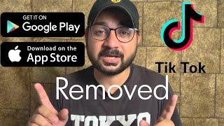 TikTok to be removed from Play Store and App Store.