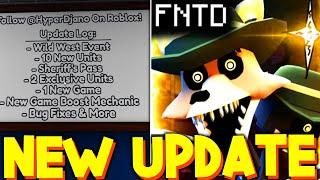 FIVE NIGHTS TD NEW UPDATE! (NEW CODES, WILD WEST EVENT, WESTERN TOKENS & UNITS) ROBLOX