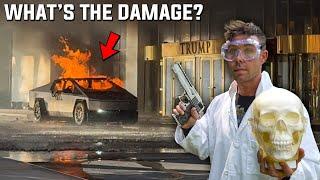 The Tesla Cybertruck Bomber's Self-Inflicted Desert Eagle Shot (50AE vs HEAD)