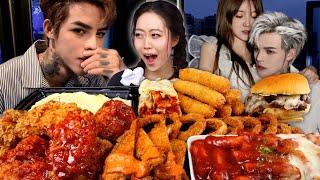 Influencer got BANNED FOR 630 YEARS for live streaming their proposal! Korean Fried Chicken Mukbang