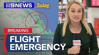 Qantas flight diverted in Queensland over possible depressurisation issue | 9 News Australia