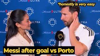 Messi POTM post match interview after scored brilliant free kick goal against Porto | Football News