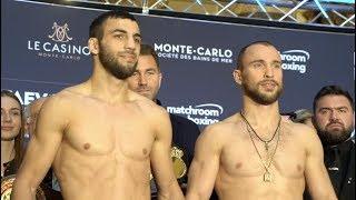 ALL RUSSIAN FIGHT! RADZHAB BUTAEV v ALEXANDER BESPUTIN (OFFICIAL) WEIGH IN & HEAD-TO-HEAD / MONACO