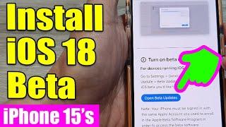  How to Install iOS 18 Beta on iPhone 15/15 Pro (Developer & Public Beta)