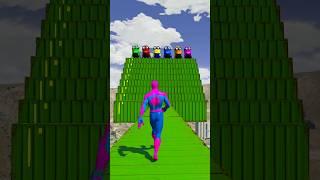 GTA V - EPIC RAGDOLLS | ULTIMATE SPIDER-MAN MINIONS JUMPS/FAILS S01 EP.153 #shorts