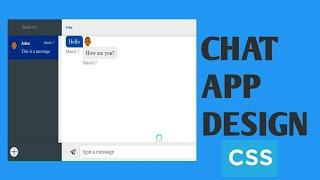 How to make Chat App Using HTML and CSS | CHECK DESCRIPTION LINK | Chat Box Design Hindi