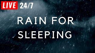  Rain Sounds for Sleeping with BLACK SCREEN - Sleep FAST with Heavy Rain