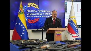 Diosdado Cabello anuncia captura de 19 mercenarios e incautan 71 armas de fuego, plan conspirativo