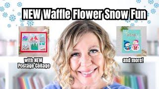 New Waffle Flower Postage Collage Stencil