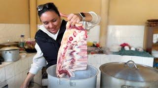 STEAMED BRISKET COOKED IN UZBEK WAY