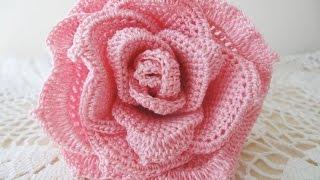 Большая роза Часть 1 Rose Crochet Part 1