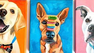 Painting Your Dog in Acrylics | Easy Beginner Level