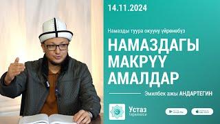 Намаздагы макрүү амалдар //  Борбордук Имам САРАХСИЙ мечити // 14.11.2024