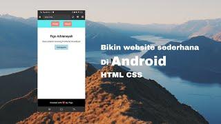 Belajar Membuat Website di Android Dari Awal 0 (HTML & CSS)