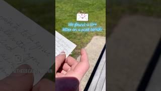 We found a love note tucked into a park bench!  #love #loveletter #shortvideo #shocking #fyp #reels
