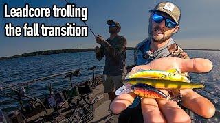 Tom Boley runs leadcore for pressured fall-transition walleyes
