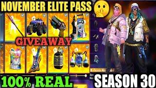 FREE FIRE NOVEMBER ELITE PASS 2020 | SEASON 30 ELITE PASS