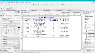 creating windows and doors schedules in archicad