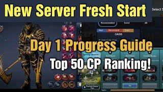 Black Desert Mobile Fresh Start on New Server Day One: 20k+ CP & Top 50 Ranking!