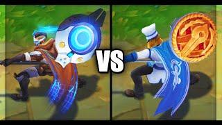 Pulsefire Pantheon vs Baker Pantheon Skins Comparison (League of Legends)