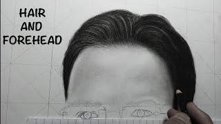 How I draw hair and forehead | step by step Tutorial | watch full video for a better experience