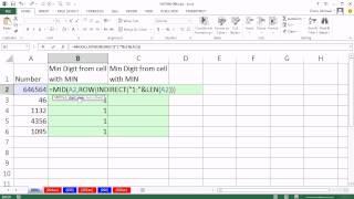 Excel Magic Trick 994: Min Digit From A Cell: MIN or AGGREGATE Array Formula?