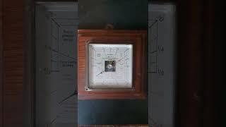 Vintage Decor 1950's Barometer Heavy Square Shape Gift Mahogany Wood Wall Hanging Weather Station