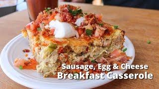Smoked Breakfast Casserole | Sausage, Egg & Cheese Casserole Smoked on Traeger