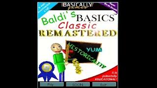 Baldi's Basics Classic Remastered Roblox Recreation