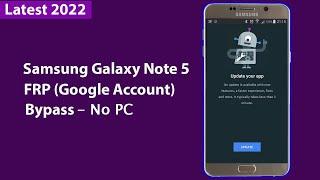 Samsung Note 5 FRP (Google Account) Bypass | No PC