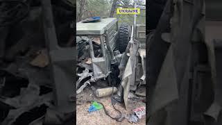 Наша вантажівка наїхала на міну. Our truck hit a mine. #shorts