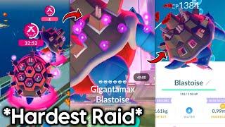 GIGANTAMAX BLASTOISE *HARDEST RAID* (Max Battle) in Pokemon GO.