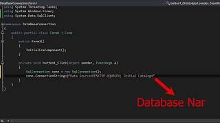 C# Tutorial-Create Database Connection and Check it