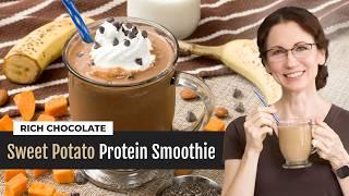 High-Protein Chocolate Sweet Potato Smoothie to Support Weight Loss