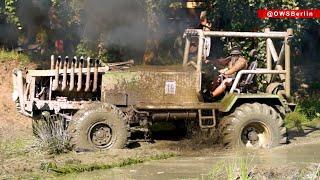 Mud Show - Monster Tractor Stuck in the mud !!! Most Smoking !!! Amazing Diesel Engine Song!!!