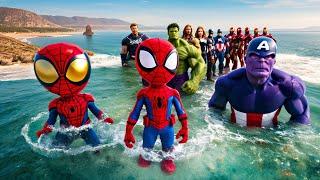 MARVEL SPIDEY & HULK VS VENOM, TEAM SPIDER-MAN VS CAPTAIN AMERICA & TEAM THANOS VS IRON MAN PART 262