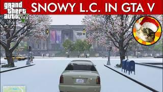 Niko drives in snowy Liberty City, but in GTA 5 | Just Driving #253