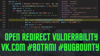 Open redirect vulnerability vk.com #botami #bugbounty