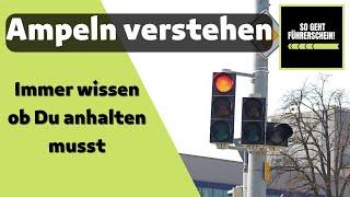 Ampeln verstehen! Jetzt weißt du, wann du z.B. bei Gelb noch fahren kannst -Führerschein