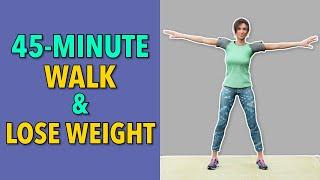 45-Minute Steady Walk For Weight Loss: 4 New Exercises