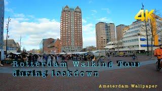 4K HDR - Rotterdam Walking Tour during lockdown  Holland Netherlands January 2021 GoPro Hero black 9